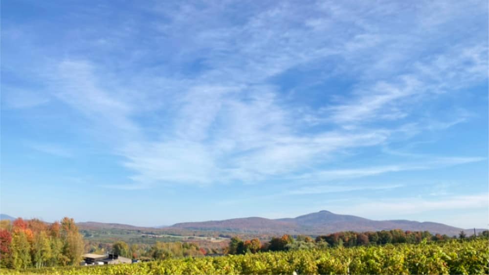 Les montagnes du Vermont depuis Dunham